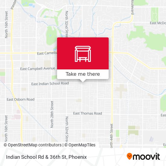 Mapa de Indian School Rd & 36th St