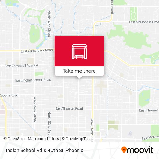Indian School Rd & 40th St map