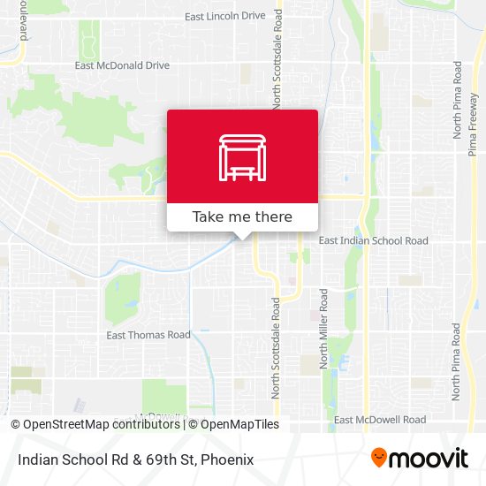 Indian School Rd & 69th St map