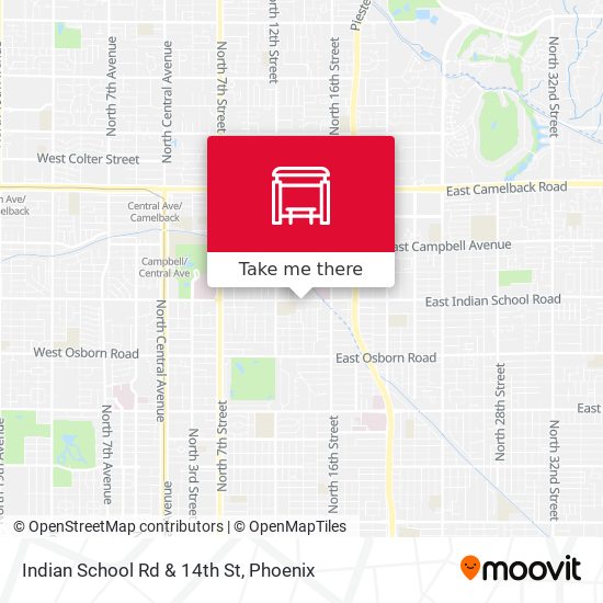 Indian School Rd & 14th St map