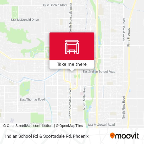 Mapa de Indian School Rd & Scottsdale Rd