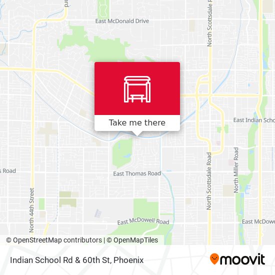 Indian School Rd & 60th St map