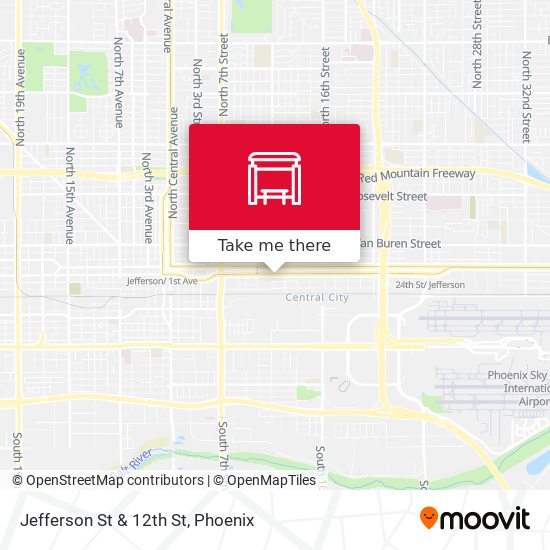 Jefferson St & 12th St map