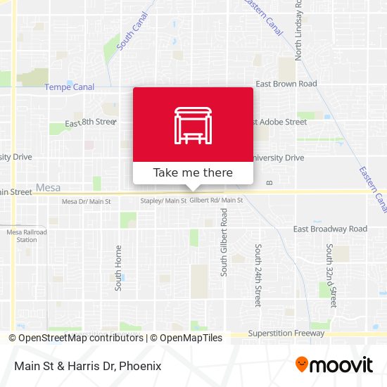 Main St & Harris Dr map