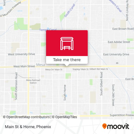 Main St & Horne map