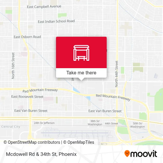Mcdowell Rd & 34th St map