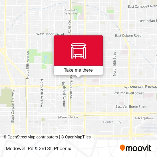 Mapa de Mcdowell Rd & 3rd St