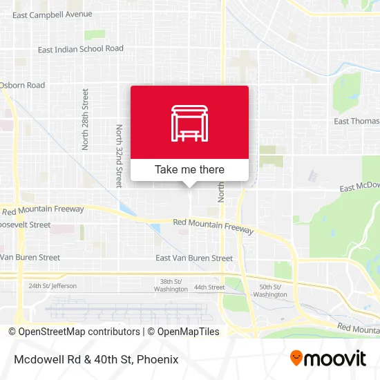 Mcdowell Rd & 40th St map