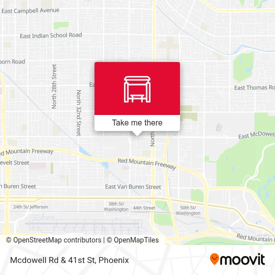Mcdowell Rd & 41st St map