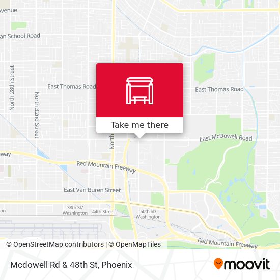 Mapa de Mcdowell Rd & 48th St