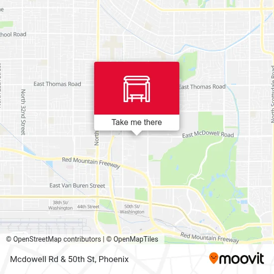 Mcdowell Rd & 50th St map