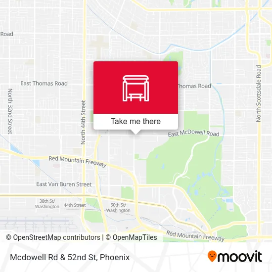 Mcdowell Rd & 52nd St map