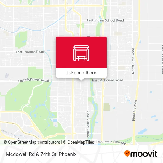 Mcdowell Rd & 74th St map