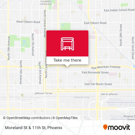 Moreland St & 11th St map