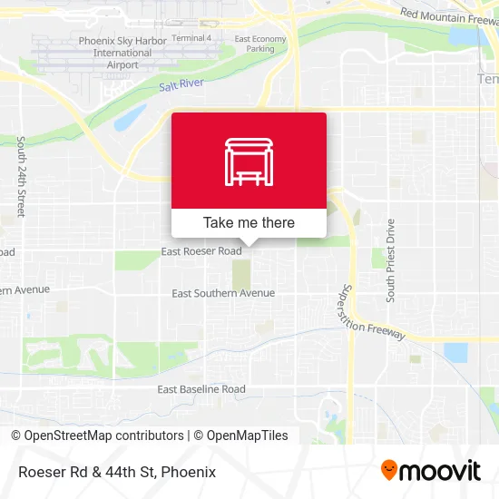 Roeser Rd & 44th St map