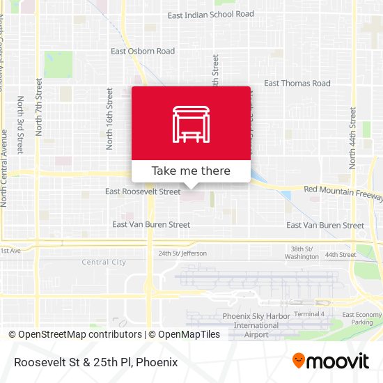 Roosevelt St & 25th Pl map