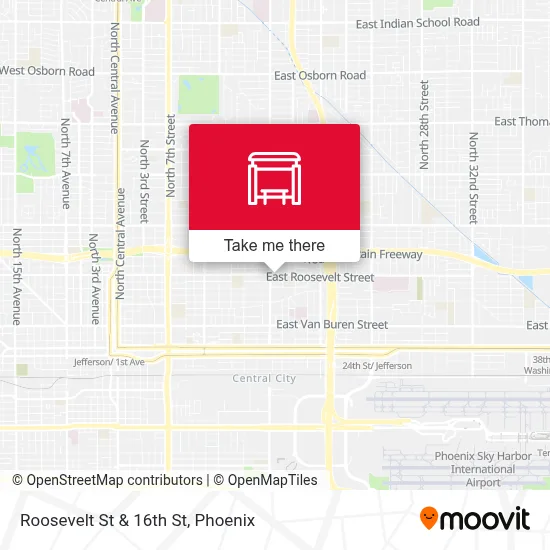 Roosevelt St & 16th St map