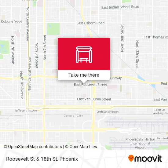 Roosevelt St & 18th St map