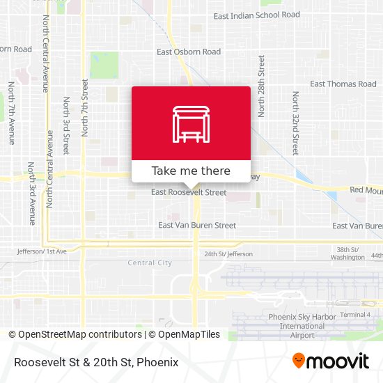 Roosevelt St & 20th St map