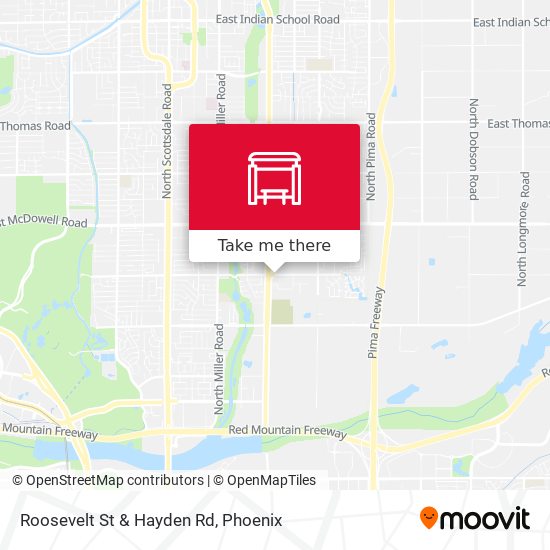 Roosevelt St & Hayden Rd map