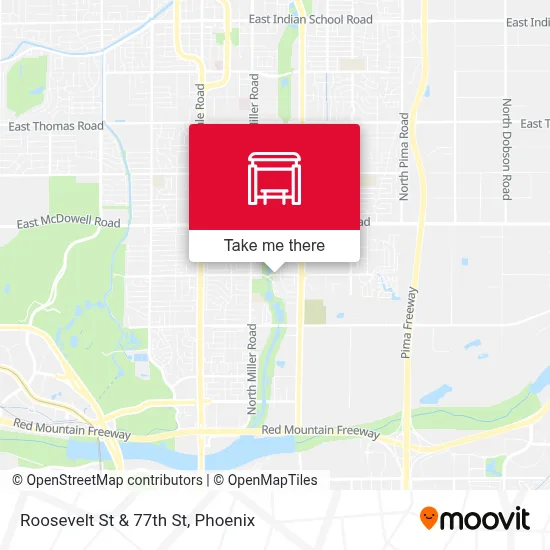 Roosevelt St & 77th St map