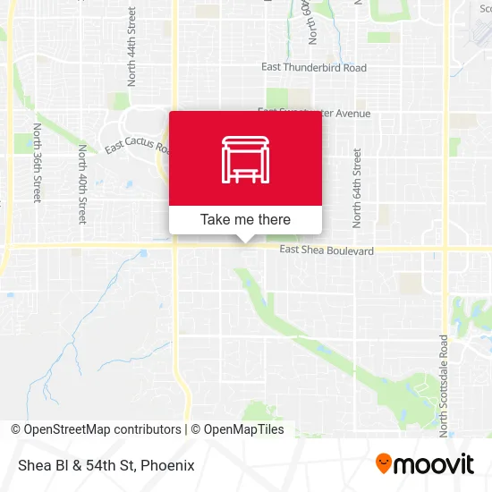 Shea Bl & 54th St map