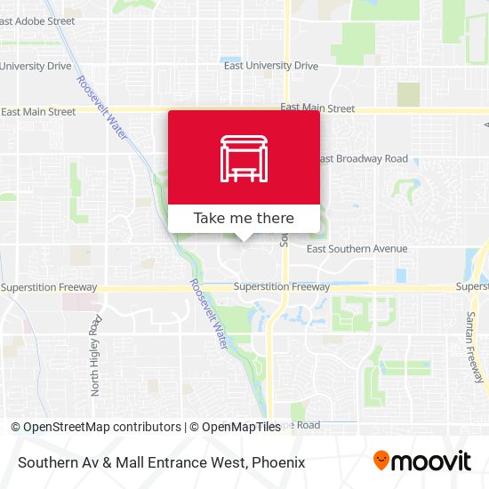 Mapa de Southern Av & Mall Entrance West