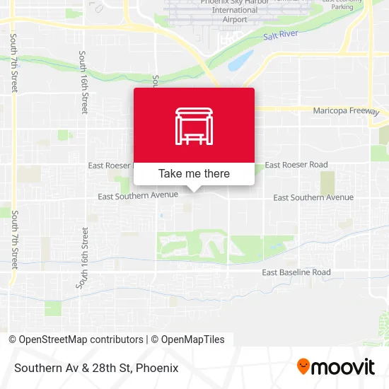 Southern Av & 28th St map