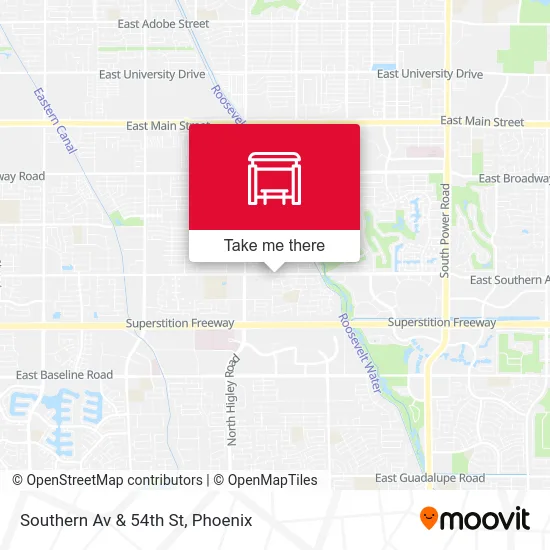 Southern Av & 54th St map