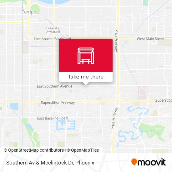 Southern Av & Mcclintock Dr map