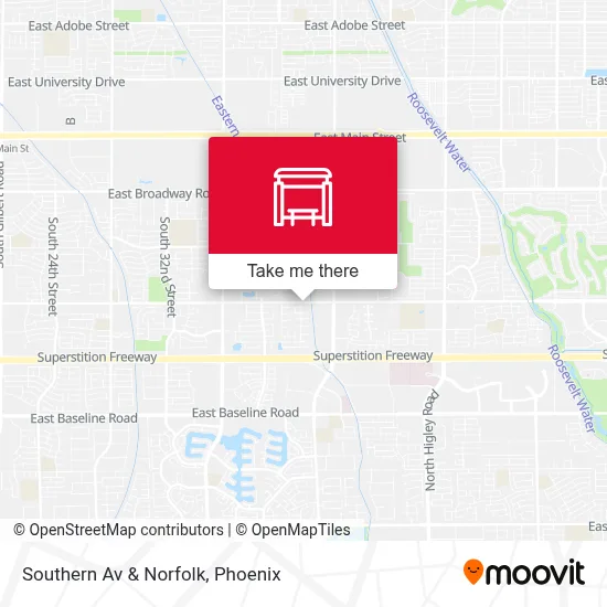 Southern Av & Norfolk map