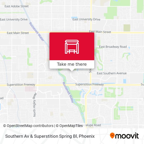 Mapa de Southern Av & Superstition Spring Bl