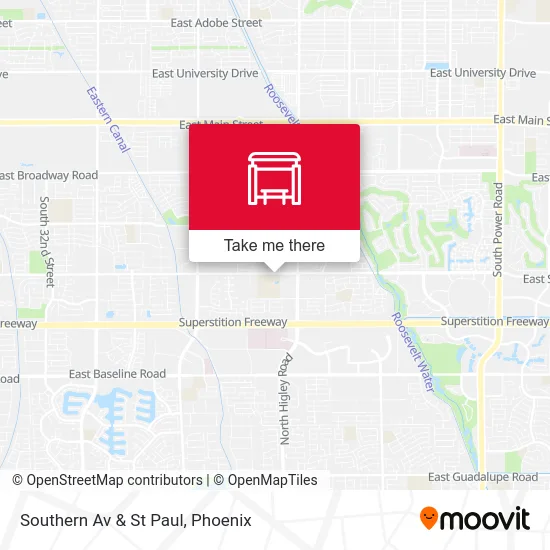 Southern Av & St Paul map