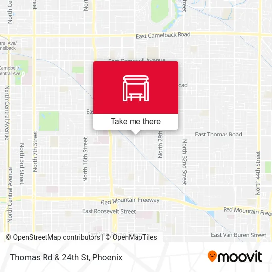 Thomas Rd & 24th St map