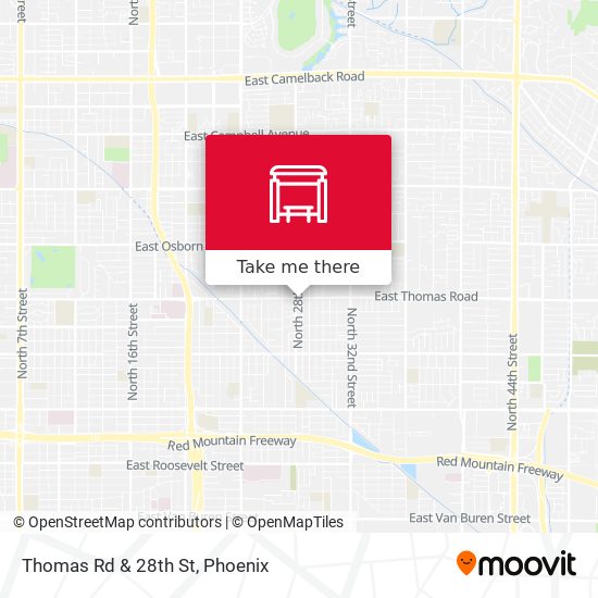 Thomas Rd & 28th St map