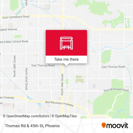 Thomas Rd & 45th St map
