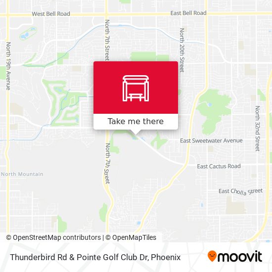 Mapa de Thunderbird Rd & Pointe Golf Club Dr
