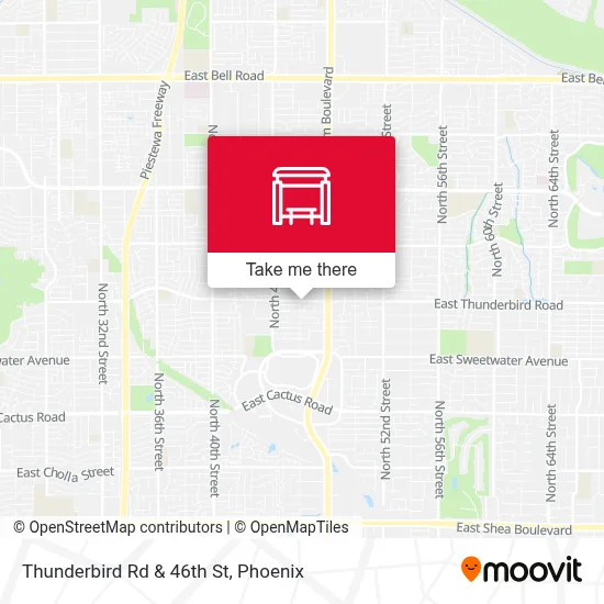 Thunderbird Rd & 46th St map