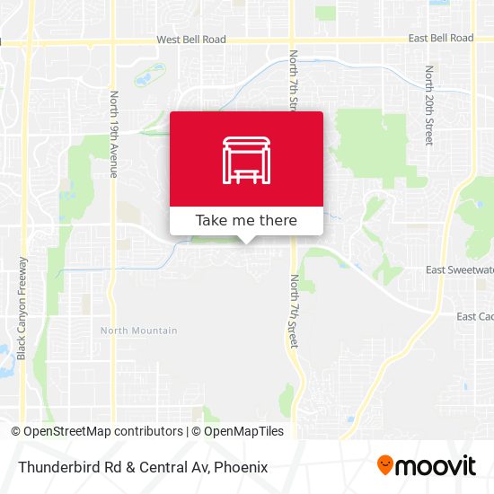 Thunderbird Rd & Central Av map