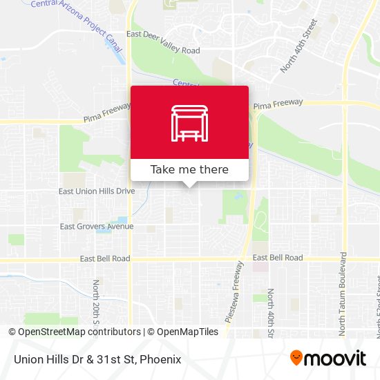Union Hills Dr & 31st St map