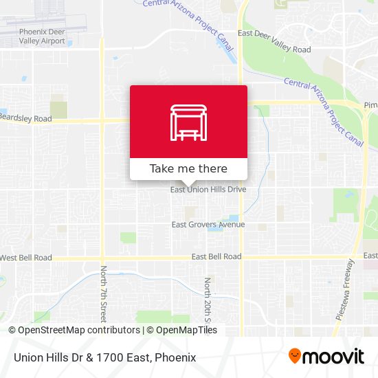 Union Hills Dr & 1700 East map
