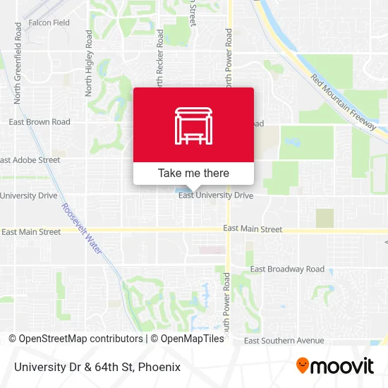 University Dr & 64th St map