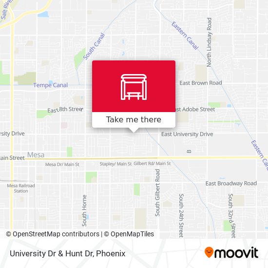 Mapa de University Dr & Hunt Dr