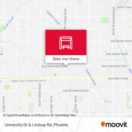 University Dr & Lindsay Rd map