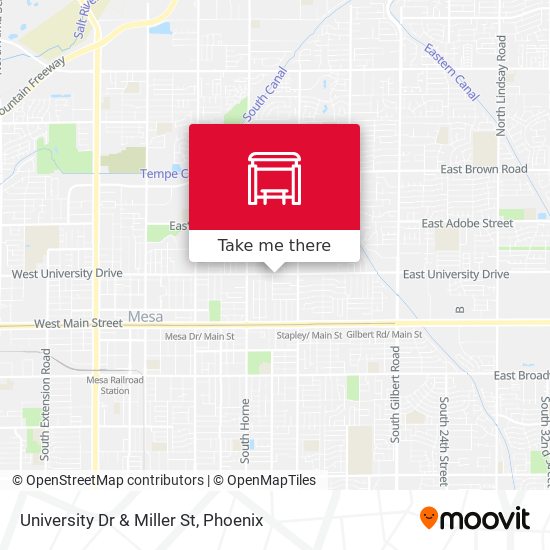 University Dr & Miller St map