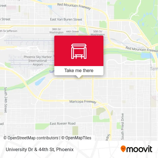 University Dr & 44th St map