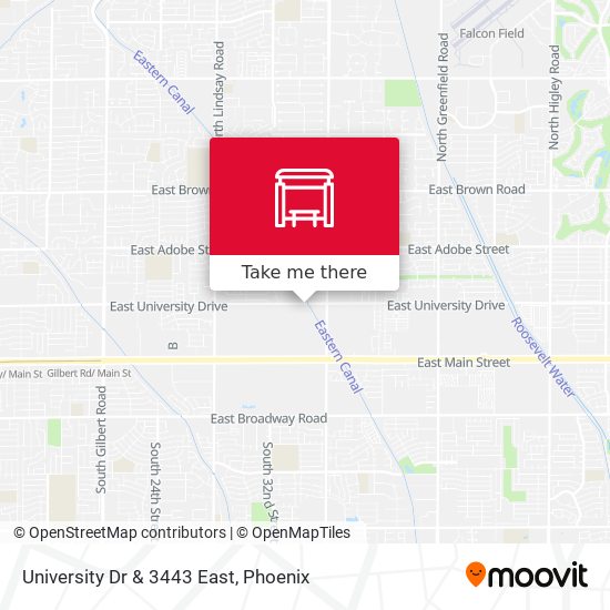 Mapa de University Dr & 3443 East