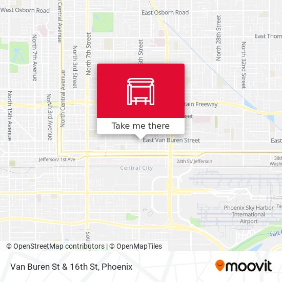 Van Buren St & 16th St map