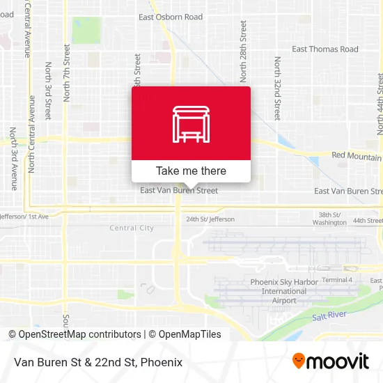 Van Buren St & 22nd St map