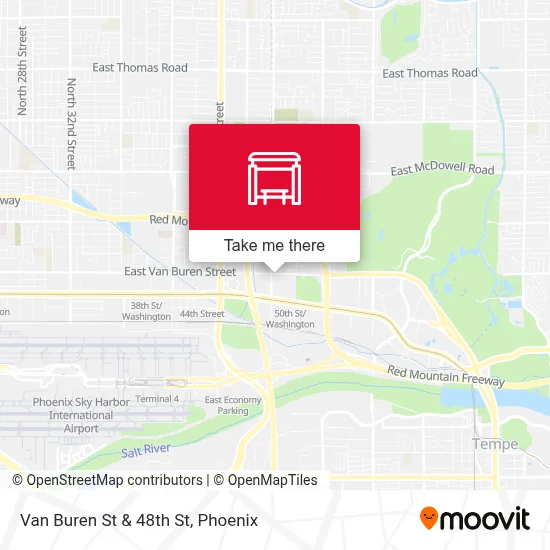 Van Buren St & 48th St map